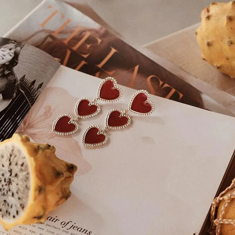 Brincos de Coração em Liga